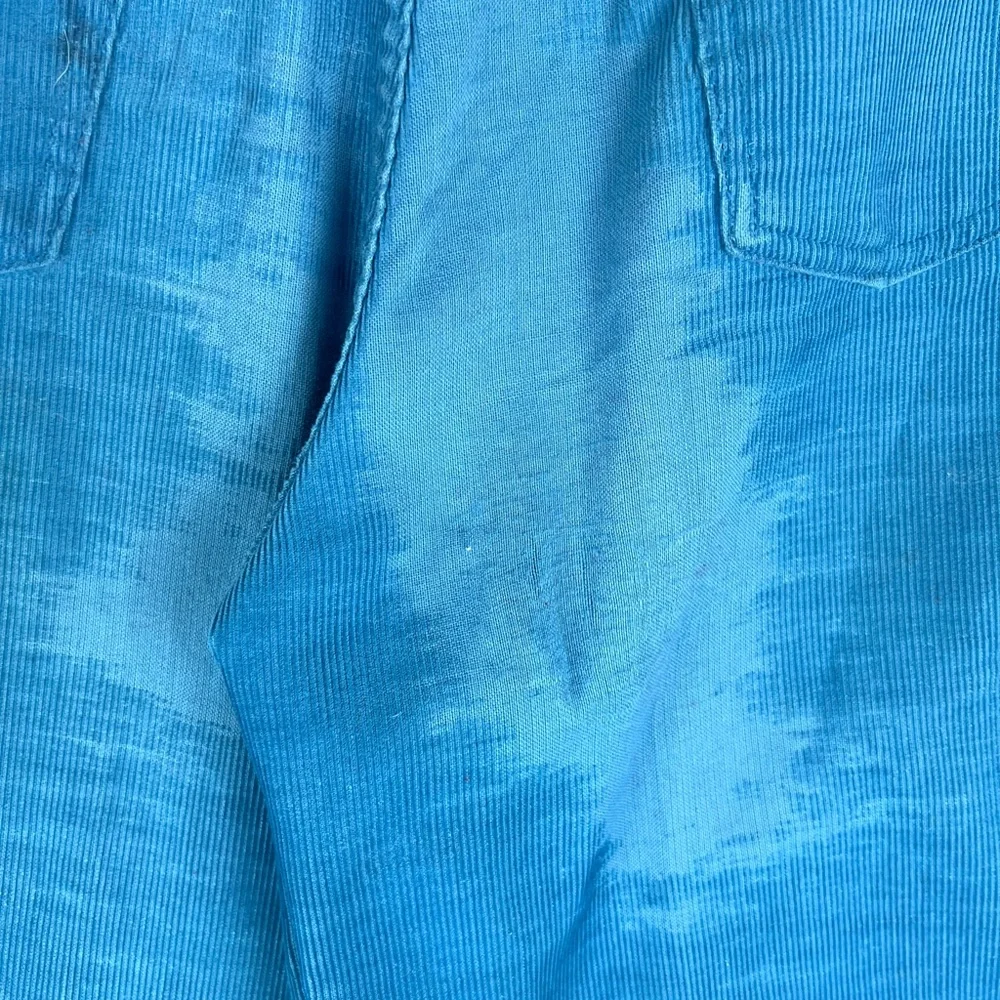 Vintage Levis 646 Bell Bottom Corduroy Pants Blue White‎ Tab 70s Flare 30x30